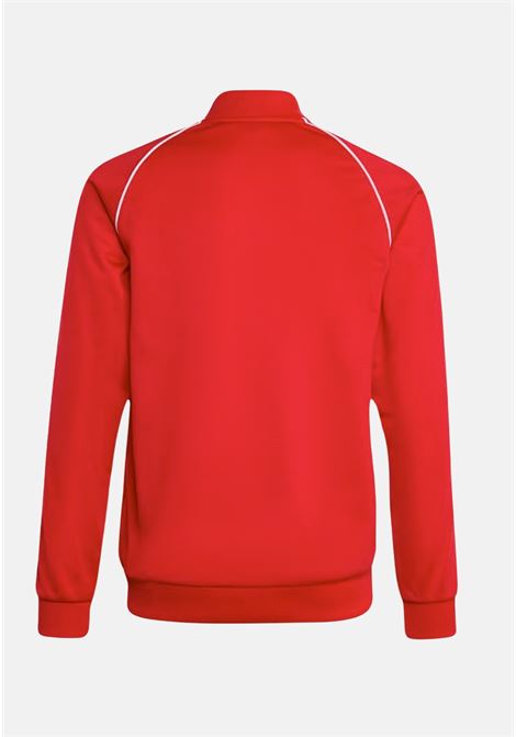 Red sweatshirt with zip and logo for unsiex children ADIDAS ORIGINALS | IC3058.